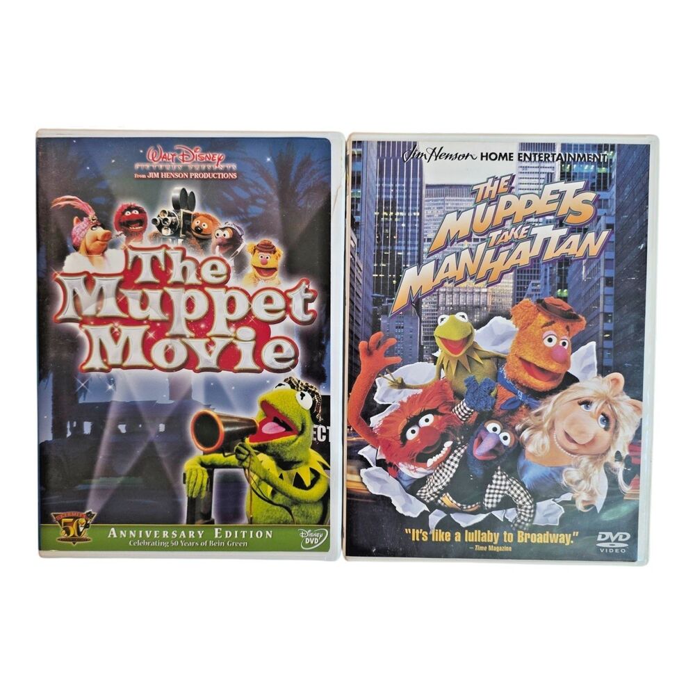The Muppets DVD Lot Of 2 Muppet Movie & Muppets Take Manhattan Bundle Kids